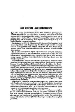 Die deutsche Jugendbewegung