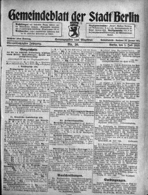 1923,26: Nr. 26, 1. Juli 1923