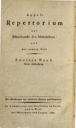 Münzen und Medaillen der deutschen Kaiser und Churfürsten, wie auch des oesterreichischen Kaiserthums aus dem Mittelalter und der neuern Zeit