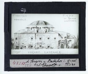 Istanbul, Hagioi Sergios und Bacchos (Küçük Ayasofya Camii) : Aufrisszeichnung