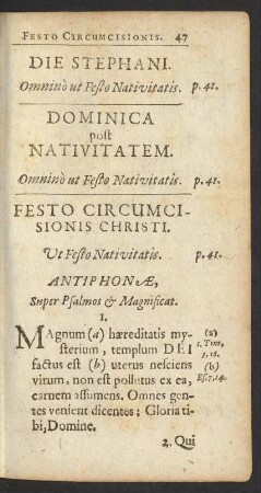 Dominica post Nativitatem. Festo Circumsionis Christi.