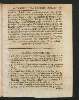Syllabus Contentorum