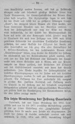 Die letzte Armierung der Festung Saarlouis.