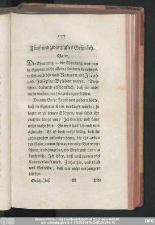 Fünf und zwanzigstes Gespräch.
