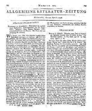 Wochenblatt des aufrichtigen Volksarztes. Jg. 1796, Jan.-Febr. Hrsg. von D. C. Collenbusch. Eisenberg: Grieshamer 1796