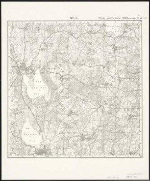Meßtischblatt 2136 : Warin, 1937 : Warin. - Hrsg. 1879, letzte Nachtr. 1919, Ausg. 1919, gedr. [19]37. - 1:25000. - [Berlin]: Reichsamt für Landesaufnahme, 1937. - 1 Kt.