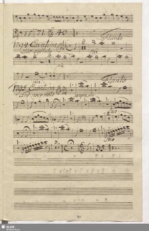 1795. Cavatina: Calma l'affanno / Martín y Soler, V.