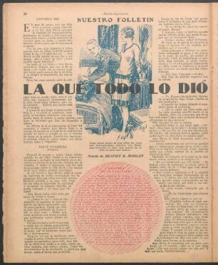 La que todo lo dió : Nuestro folletín