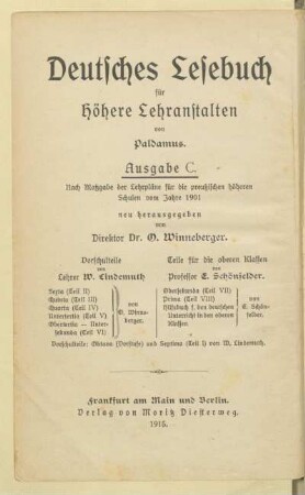 Teil 5 = Untertertia, [Schülerband]: [Teil 5 = Untertertia, [Schülerband]]