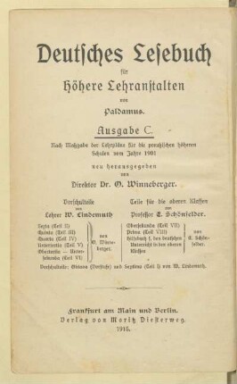 Teil 5 = Untertertia, [Schülerband]: [Teil 5 = Untertertia, [Schülerband]]