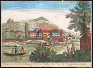 Ansicht des Pillnitzer Schlosses bei Dresden, Kupferstich, um 1808 : x