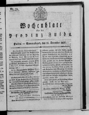 Nr. 50, Ausgabe vom 15. Dezember 1827 [S. 820/821 fehlt]
