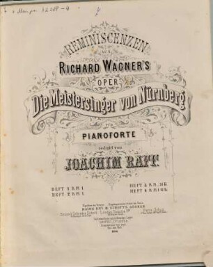 Reminiscenzen aus Richard Wagner's Oper Die Meistersinger von Nürnberg, 4