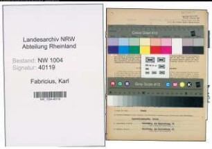 Entnazifizierung Karl Fabricius , geb. 04.02.1908 (Kaufmann)