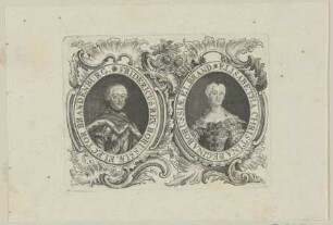 Doppelbildnis des Fridericus Borussiae und der Elisabetha Christina Borussiae