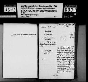 Kanzleimobiliar und Verbesserung der Einrichtung des Oberamts Aalen