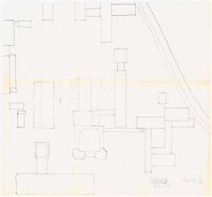 Technische Universität Berlin Elektrotechnische Institute, 2. Bauabschnitt: (Lichtpause von Inv.Nr. 37720): Variante 3 Raumplan TU Nordgelände