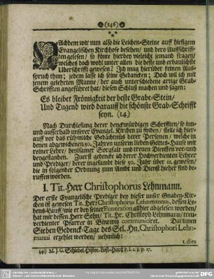 [Verzeichnis der Lehrer und Prediger]