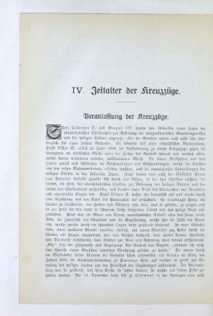 IV. Zeitalter der Kreuzzüge