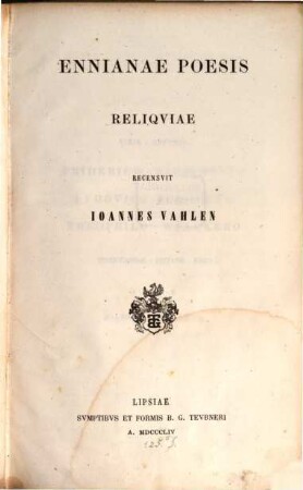 Ennianae poesis reliquiae