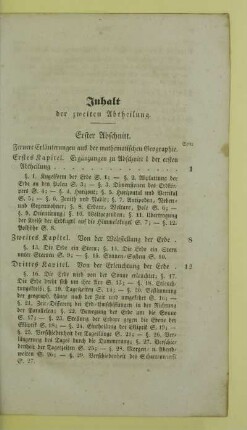 Inhalt der zweiten Abtheilung
