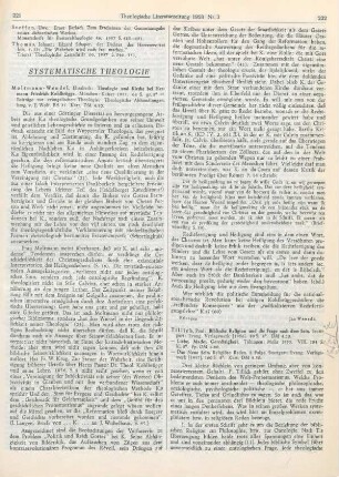 221-222 [Rezension] Moltmann-Wendel, Elisabeth, Theologie und Kirche bei Hermann Friedrich Kohlbrügge