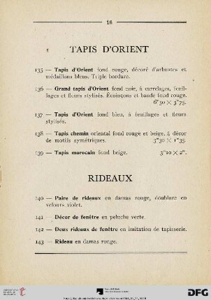 Rideaux (Nr. 140-143)