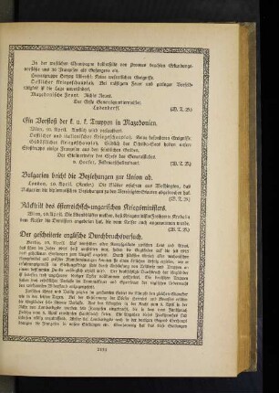 Rücktritt des österreichisch=ungarischen Kriegsministers.