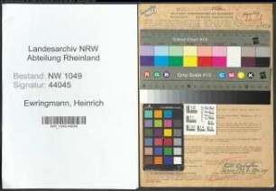 Entnazifizierung Heinrich Ewringmann , geb. 07.08.1898 (Ingenieur)