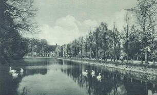 Detmold, Ameide, Schlossgraben. Ansichtskarte. Papierabzug