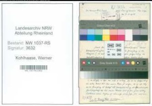 Entnazifizierung Werner Kohlhaase , geb. 04.12.1899 ()