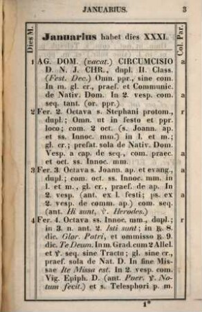 Directorium sive ordo divini officii recitandi et missae celebrandae. 1860