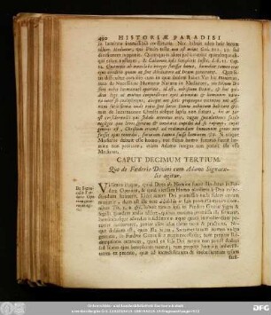 Caput Decimum Tertium. Quo de Foederis Divini cum Adamo Signaculis agitur.