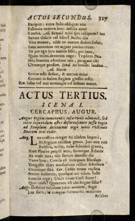 317-329, Actus Tertius. - Actus Quartus.