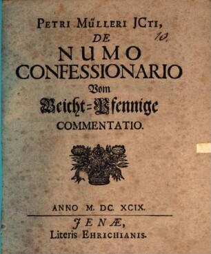 De numo confessionario ... commentatio