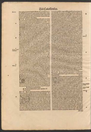 Incipit epistola beati pauli apostoli ad Colossenses.