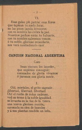 Canción Nacional Argentina