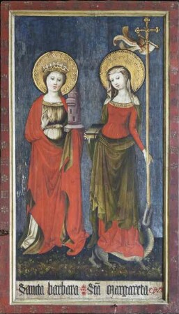 Berghofer Altar — Vier heilige Frauen — Die heilige Barbara und heilige Margareta