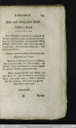 Acht und fünfzigstes Stük. Tischler-Firniß