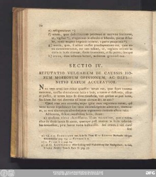 Sectio IV. Refutatio Vulgarium De Caussis Horum Morborum Opinionum, Ac Definitio Earum Accuratior.