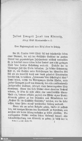 Julius Traugott Jacob von Könneritz, Königl. sächs. Staatsminister a. D.
