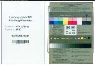 Entnazifizierung Edith Eidmann , geb. 16.05.1912 (Behoerdenangestellte)