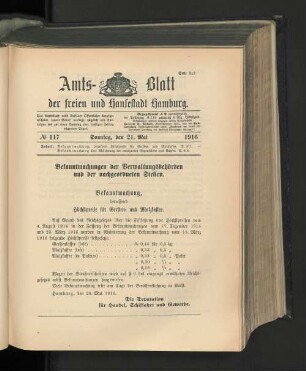 No. 117, 21. Mai 1916