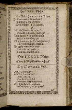 Der LXXXI. Psalm. - Der LXXXV. Psalm.