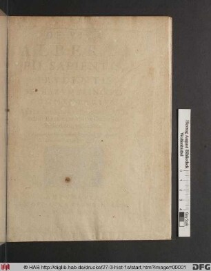 De Vita Alberti Pii, Sapientis, Prvdentis, Belgarvm Principis Commentarivs