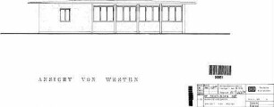 Reutlingen Hbf: Nebengebäude Bahnsteiggebäude (Bahnst.2) Westansicht