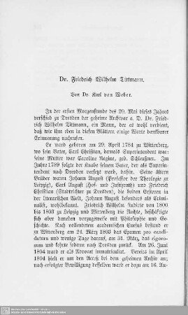 Dr. Friedrich Wilhelm Tittmann