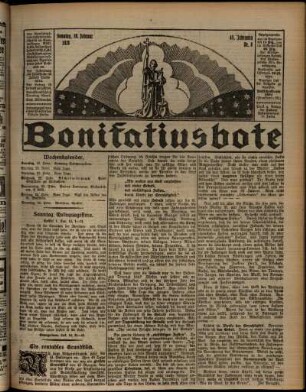 Erste Ausgabe vom Sonntag, den 19. Februar 1928.
