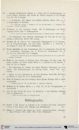 Bibliographie (Nr. 524-541)