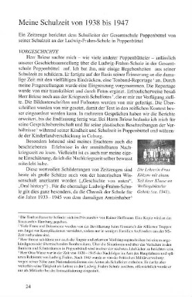 Meine Schulzeit von 1938 bis 1947